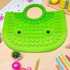 NWOT Push It Pop Fidget Toys Owl Bird Face Purse Tote Handbag Girl Kids